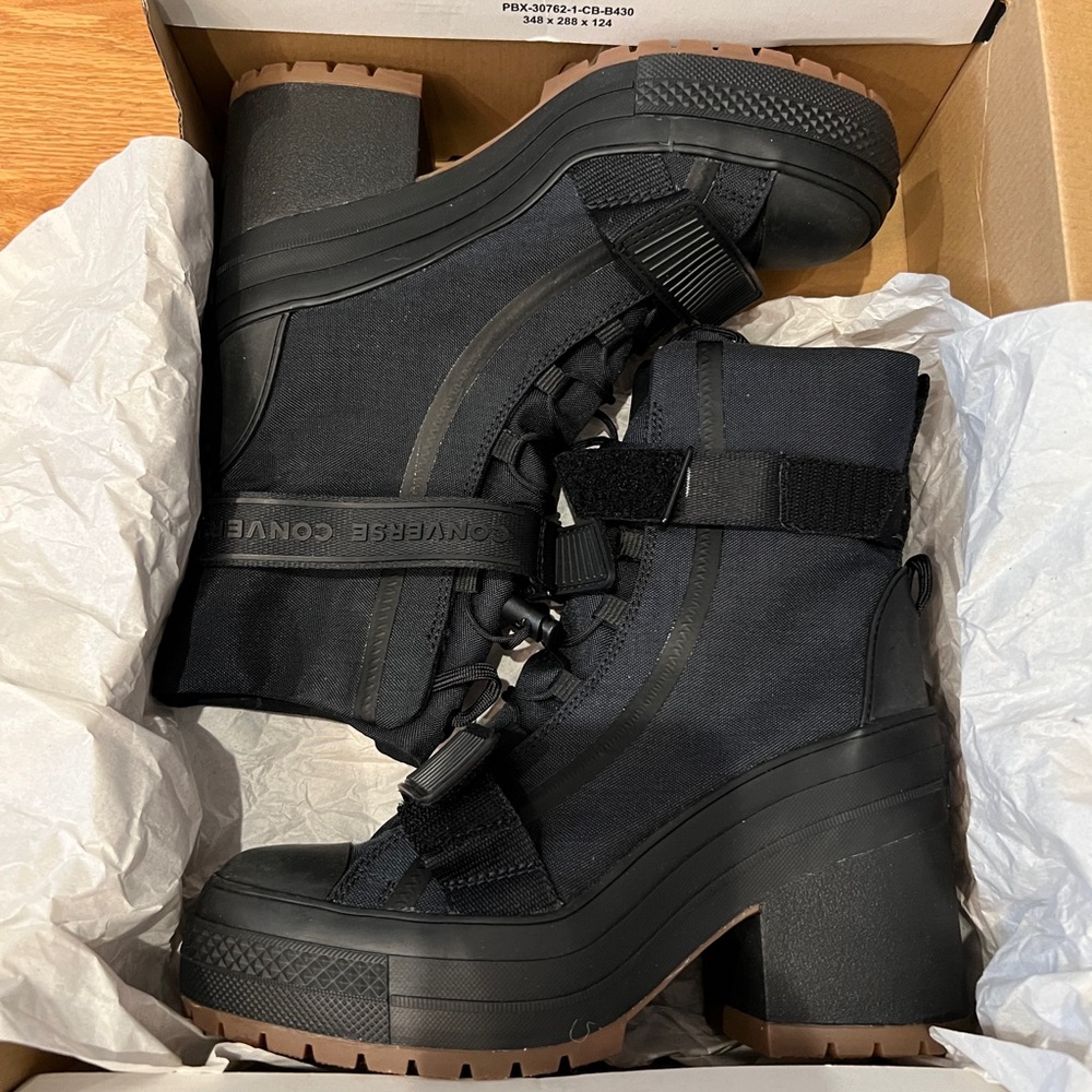 Converse Women's Black Lace-Up Boots